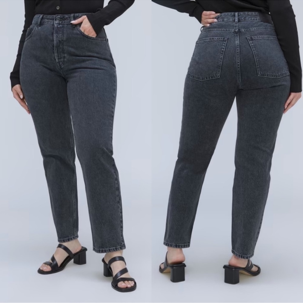 Everlane The Curvy 90's Cheeky Jeans Washed Black Sz 27